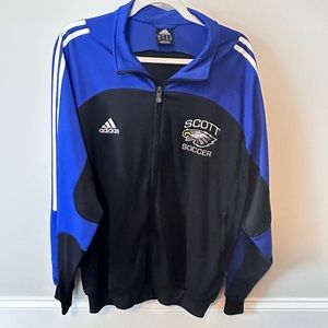 Adidas blue zip up jacket